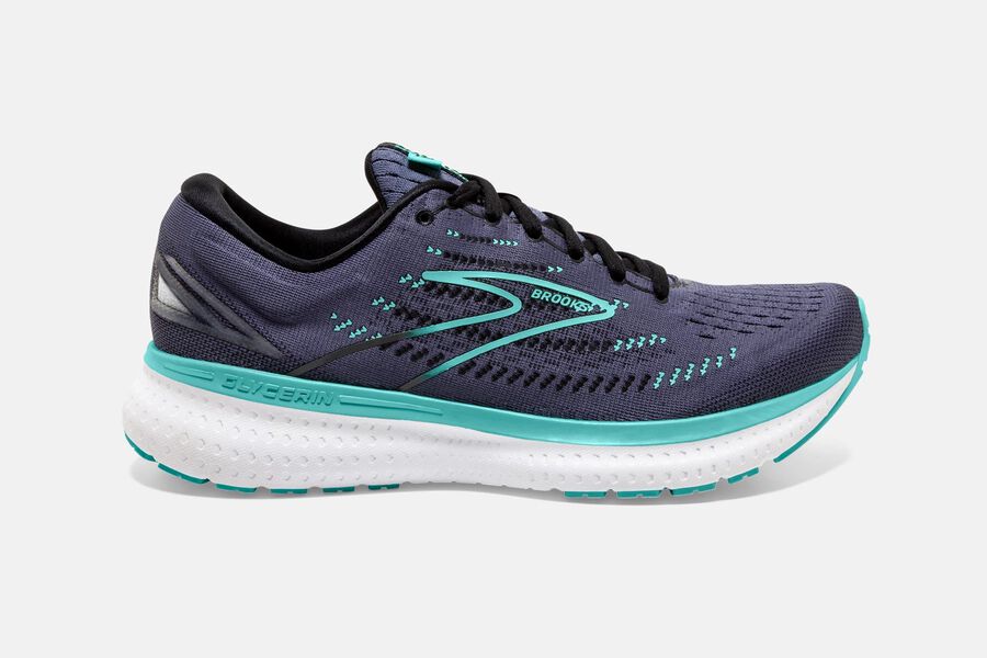 Brooks Glycerin 19 Road Running Shoes Womens - Dark Grey/Blue - TODKA-2798